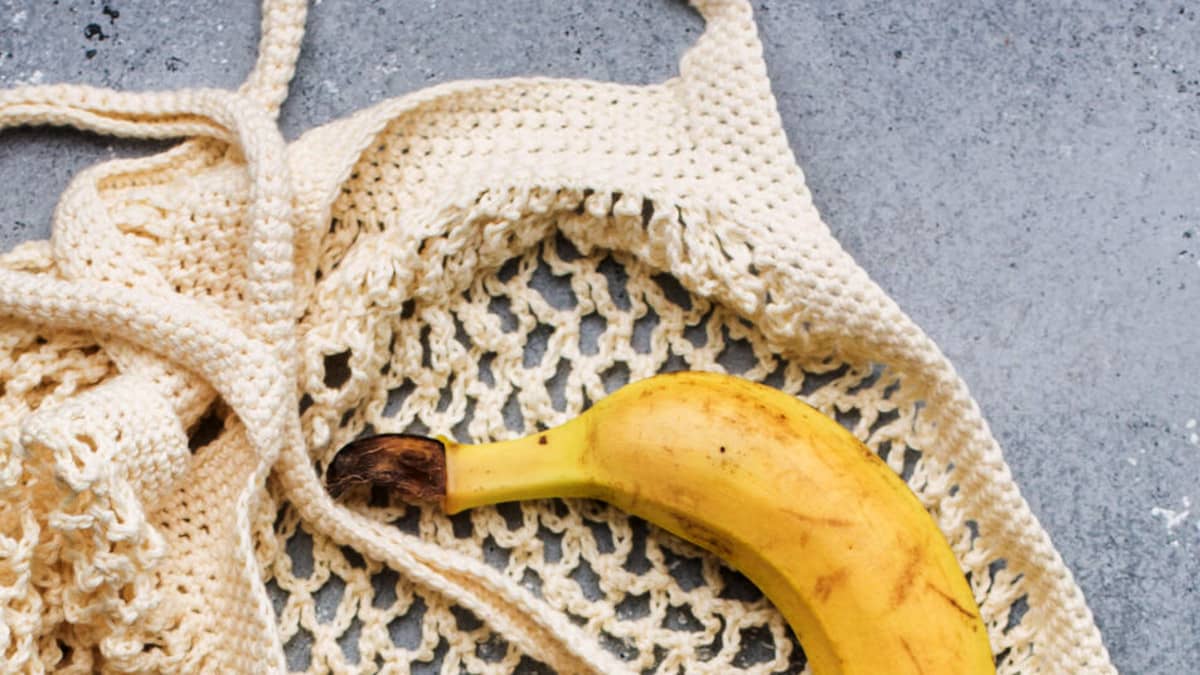 A banana and a bag