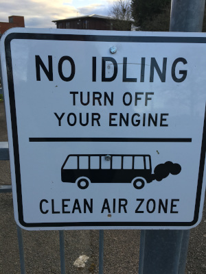 Lord Bills bus area No idling sign #2 300